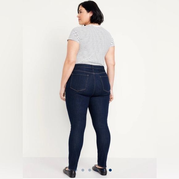 Old Navy Women's Indigo Blue Jeans-High Waist-Skinny-Size 20 - Picture 2 of 9